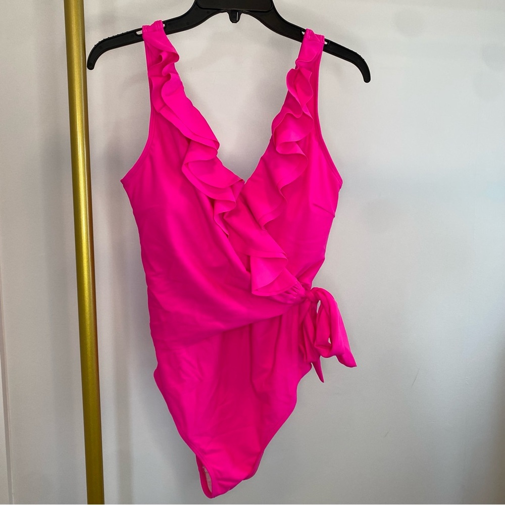 Pink Ruffled One-Piece Swimsuit